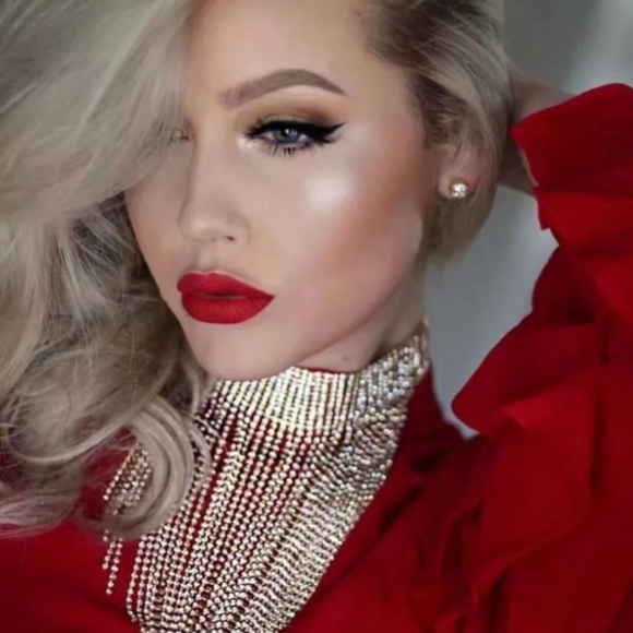 Dolls kill gold rhinestone chain choker - Picture 2 of 7